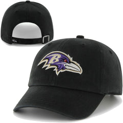 47 Brand Baltimore Ravens Clean Up Adjustable Hat Black | 47 brand