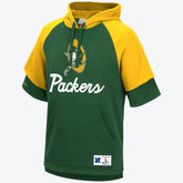 Green Bay Packers Short Sleeve Fleece Hoodie | Mitchell & Ness