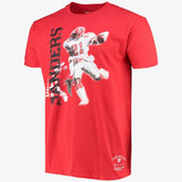 Atlanta Falcons Stencil Font Player Tee Deion Sanders Mens | Mitchell & Ness
