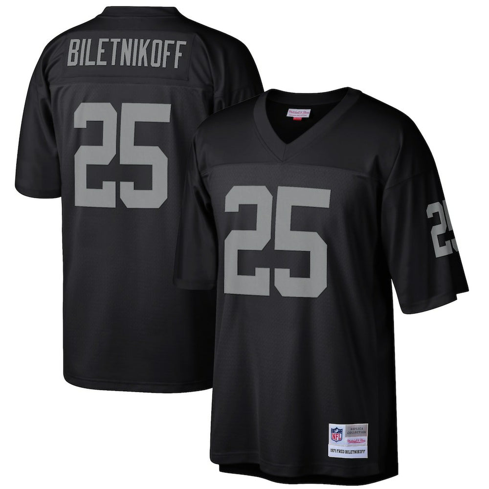 Fred Biletnikoff Las Vegas Raiders Retired Player Legacy Replica Jersey Black | Mitchell & Ness