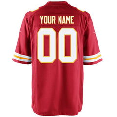 Kansas City Chiefs Youth Custom Game Jersey Red | Nike for Sale