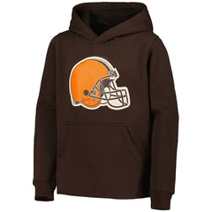 Cleveland Browns Youth Team Logo Pullover Hoodie Brown | NFL