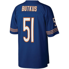 Dick Butkus Chicago Bears Retired Player Legacy Replica Jersey Navy | Mitchell & Ness