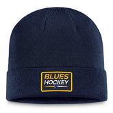 St. Louis Blues Fanatics Authentic Pro Cuffed Knit Hat – Navy - NHL