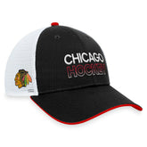 Chicago Blackhawks Fanatics Authentic Pro Rink Trucker Adjustable Hat - Black - NHL