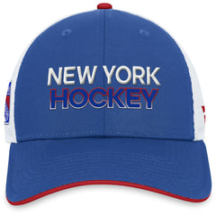 New York Rangers Fanatics Authentic Pro Rink Trucker Adjustable Hat - Blue - NHL