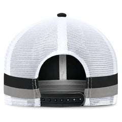 Las Vegas Raiders Fundamentals Side Stripe Trucker Adjustable Hat Black/White | Fanatics