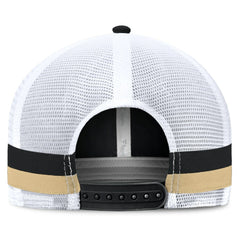 New Orleans Saints Fundamentals Side Stripe Trucker Adjustable Hat Black/White | Fanatics
