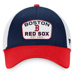 Boston Red Sox Fanatics Two-Tone Patch Trucker Adjustable Hat - MLB