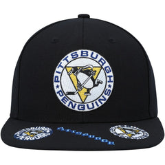 Pittsburgh Penguins Mitchell & Ness Vintage Hat Trick Snapback Hat - Black - NHL