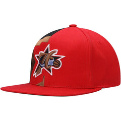 Philadelphia 76ers Hardwood Classics Retroline Snapback Hat Red - NBA