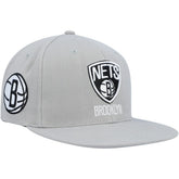 Brooklyn Nets Side Core 2.0 Snapback Hat Gray - NBA