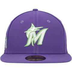 Miami Marlins New Era Lime Side Patch 59FIFTY Fitted Hat - MLB