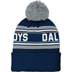 Dallas Cowboys Preschool Jacquard Cuffed Knit Hat with Pom Navy | NFL