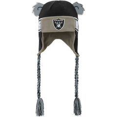 Las Vegas Raiders Youth Wordmark Ears Trooper Knit Hat Black | NFL
