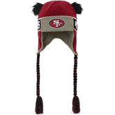 San Francisco 49ers Youth Wordmark Ears Trooper Knit Hat Scarlet | NFL