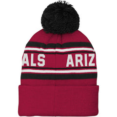 Arizona Cardinals Youth Jacquard Cuffed Knit Hat with Pom Cardinal | NFL