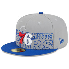 Philadelphia 76ers 2023 NBA Draft Two-Tone 59FIFTY Fitted Hat Gray/Royal - NBA