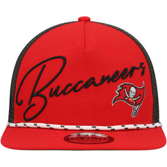 Tampa Bay Buccaneers New Era Script Logo Golfer 9FIFTY Snapback Hat Red | NFL