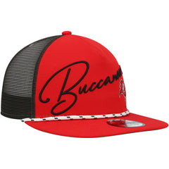 Tampa Bay Buccaneers New Era Script Logo Golfer 9FIFTY Snapback Hat Red | NFL