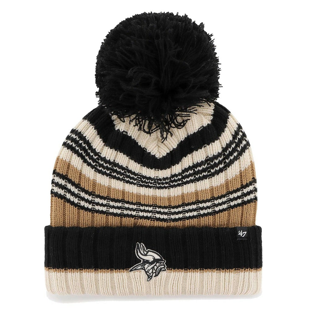 Minnesota Vikings '47 Women's Barista Cuffed Knit Hat with Pom Natural | 47 brand