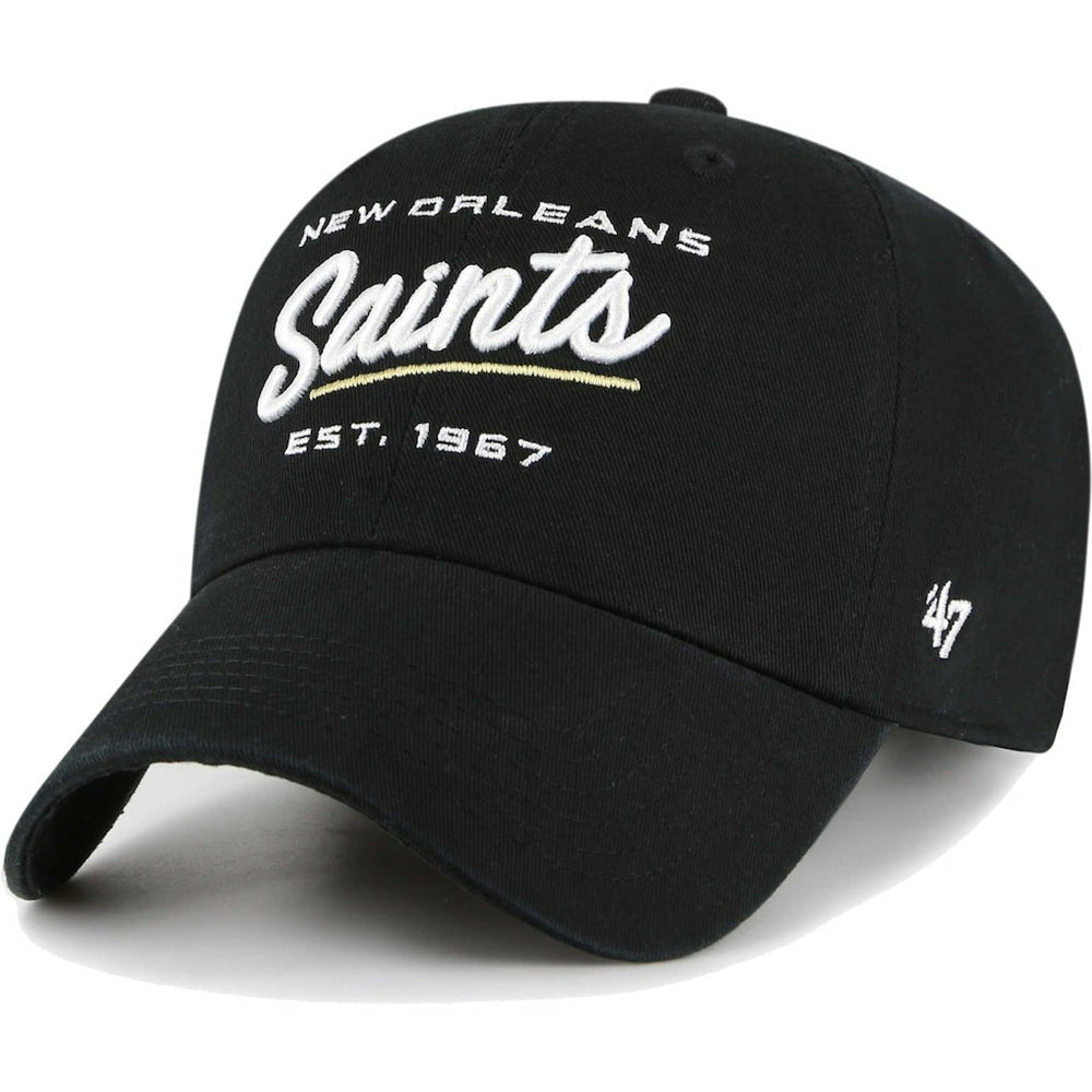 New Orleans Saints '47 Women's Sidney Clean Up Adjustable Hat Black | 47 brand