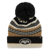 New York Jets '47 Women's Barista Cuffed Knit Hat with Pom Natural | 47 brand