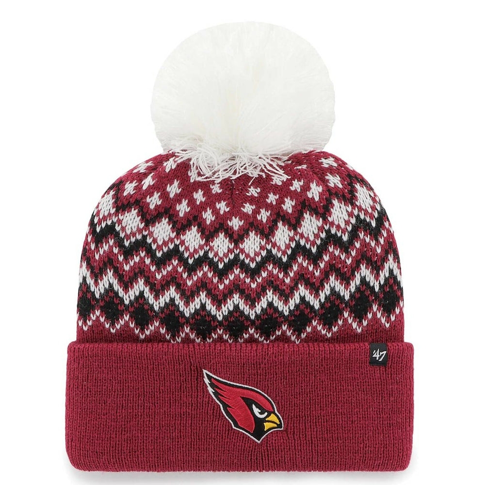 Arizona Cardinals '47 Women's Elsa Cuffed Knit Hat with Pom Cardinal | 47 brand
