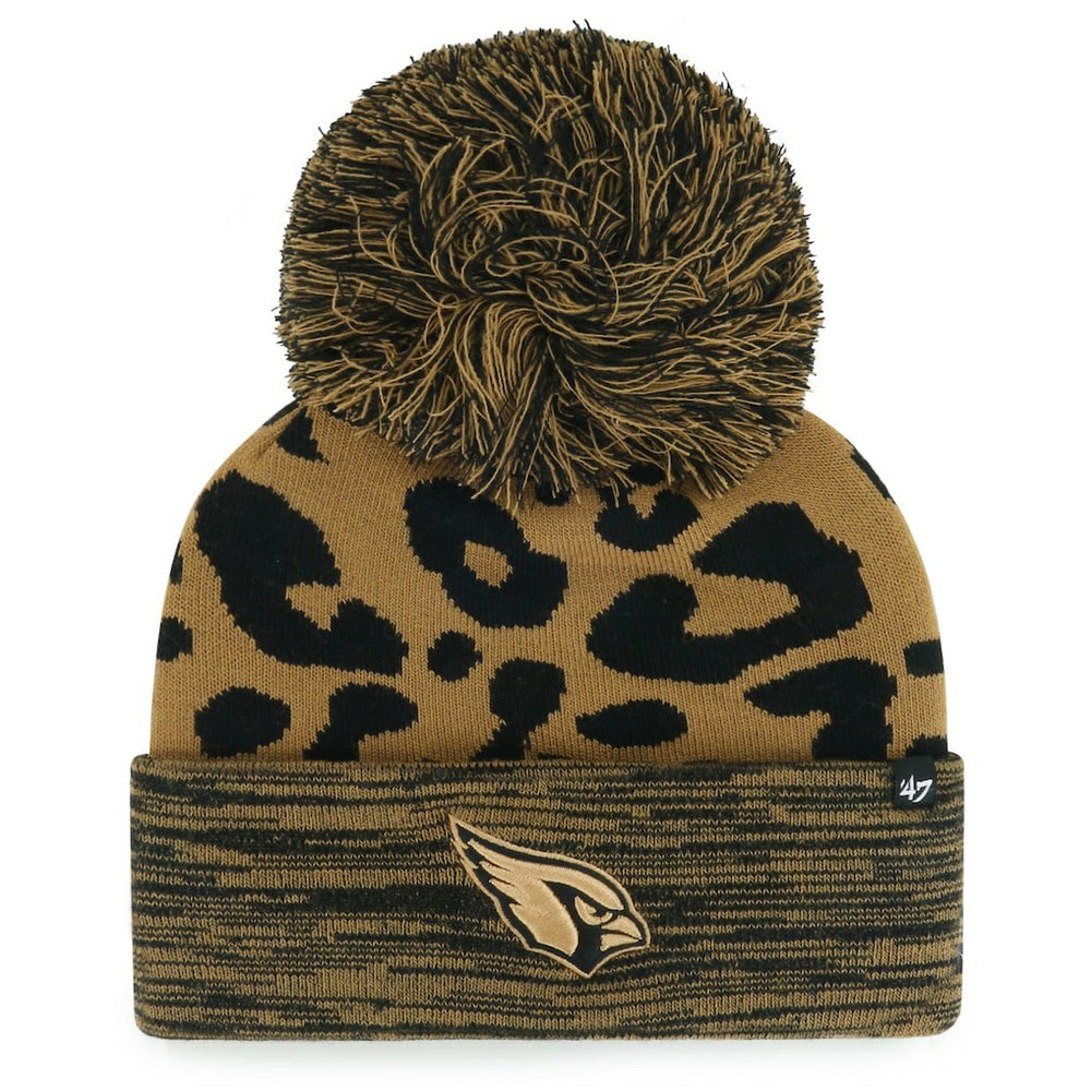 Arizona Cardinals '47 Women's Rosette Cuffed Knit Hat with Pom Brown | 47 brand
