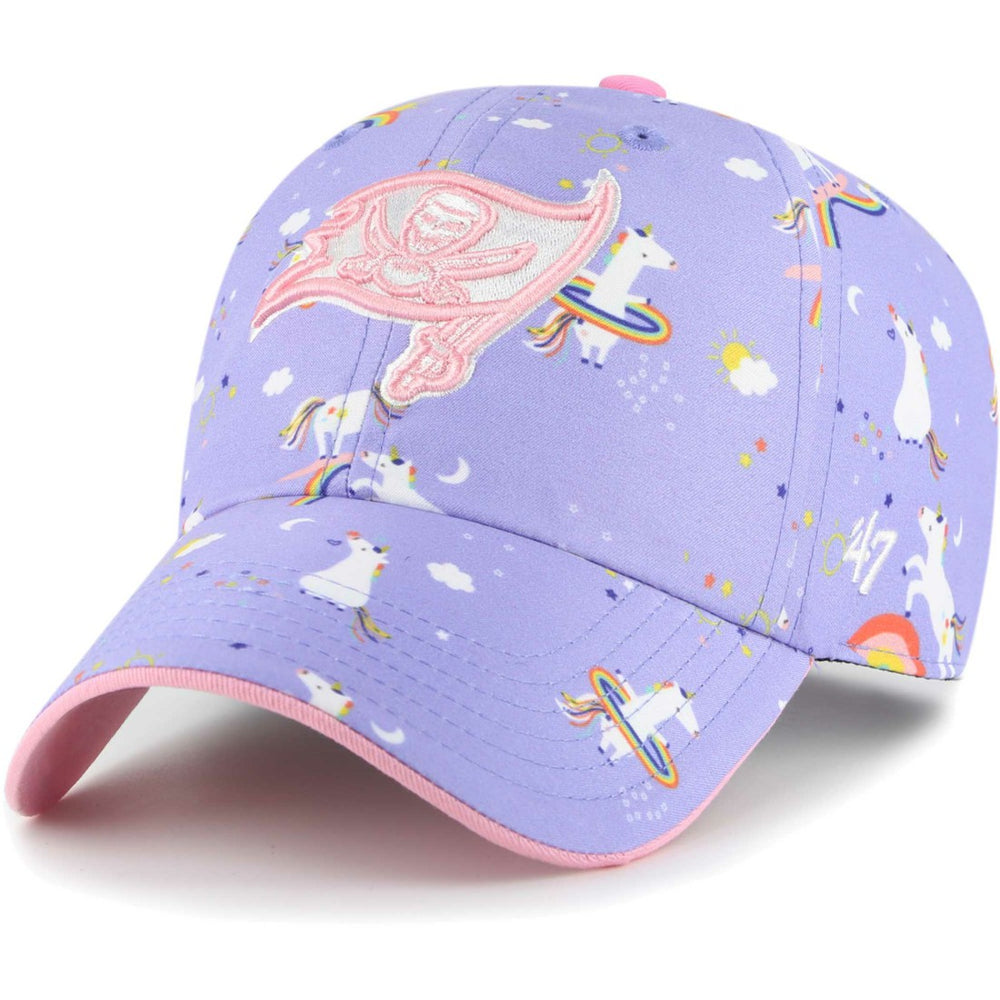 Tampa Bay Buccaneers '47 Girls Preschool Unicorn Clean Up Adjustable Hat Lavender | 47 brand