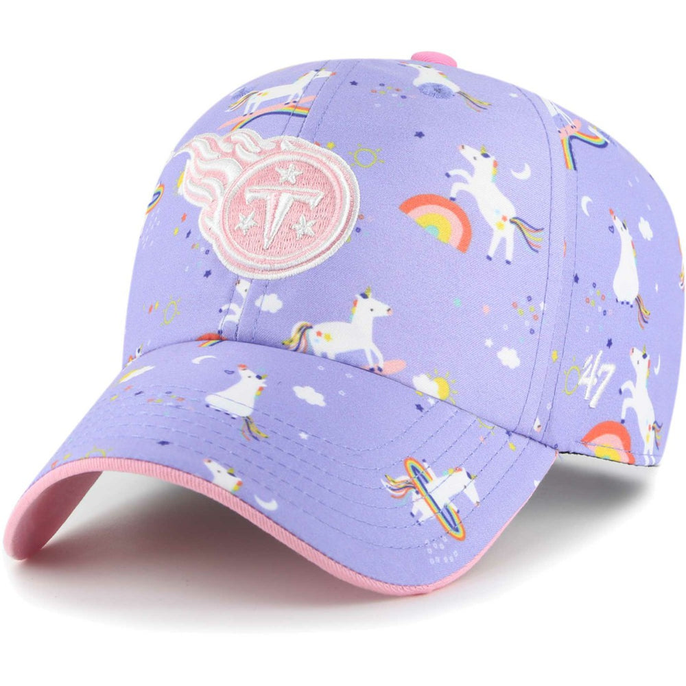 Tennessee Titans '47 Girls Preschool Unicorn Clean Up Adjustable Hat Lavender | 47 brand