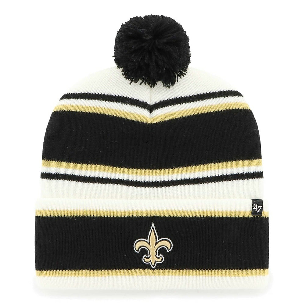New Orleans Saints '47 Youth Stripling Cuffed Knit Hat with Pom White | 47 brand
