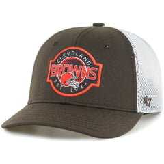 Cleveland Browns '47 Youth Scramble Adjustable Trucker Hat Brown/White | 47 brand