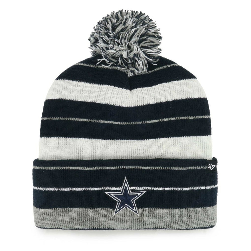 Dallas Cowboys '47 Powerline Cuffed Knit Hat with Pom Navy | 47 brand