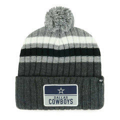 Dallas Cowboys '47 Stack Cuffed Knit Hat with Pom Gray | 47 brand