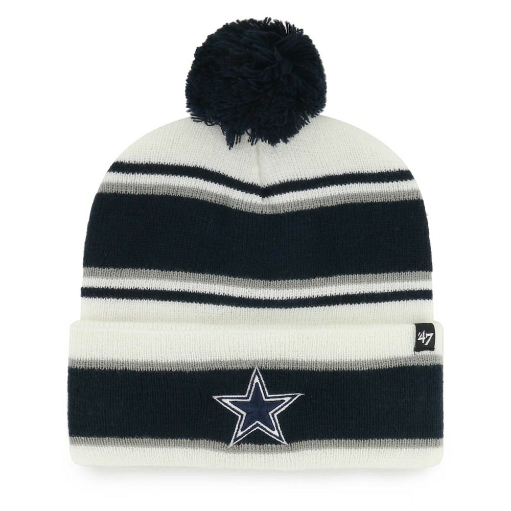 Dallas Cowboys '47 Youth Stripling Cuffed Knit Hat with Pom White | 47 brand