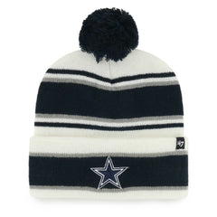 Dallas Cowboys '47 Youth Stripling Cuffed Knit Hat with Pom White | 47 brand