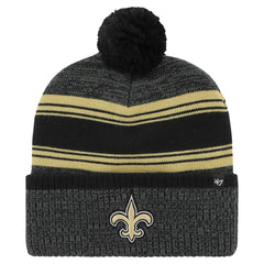New Orleans Saints '47 Fadeout Cuffed Knit Hat with Pom Black | 47 brand