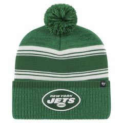New York Jets '47 Fadeout Cuffed Knit Hat with Pom Green | 47 brand