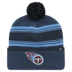 Tennessee Titans '47 Fadeout Cuffed Knit Hat with Pom Navy | 47 brand