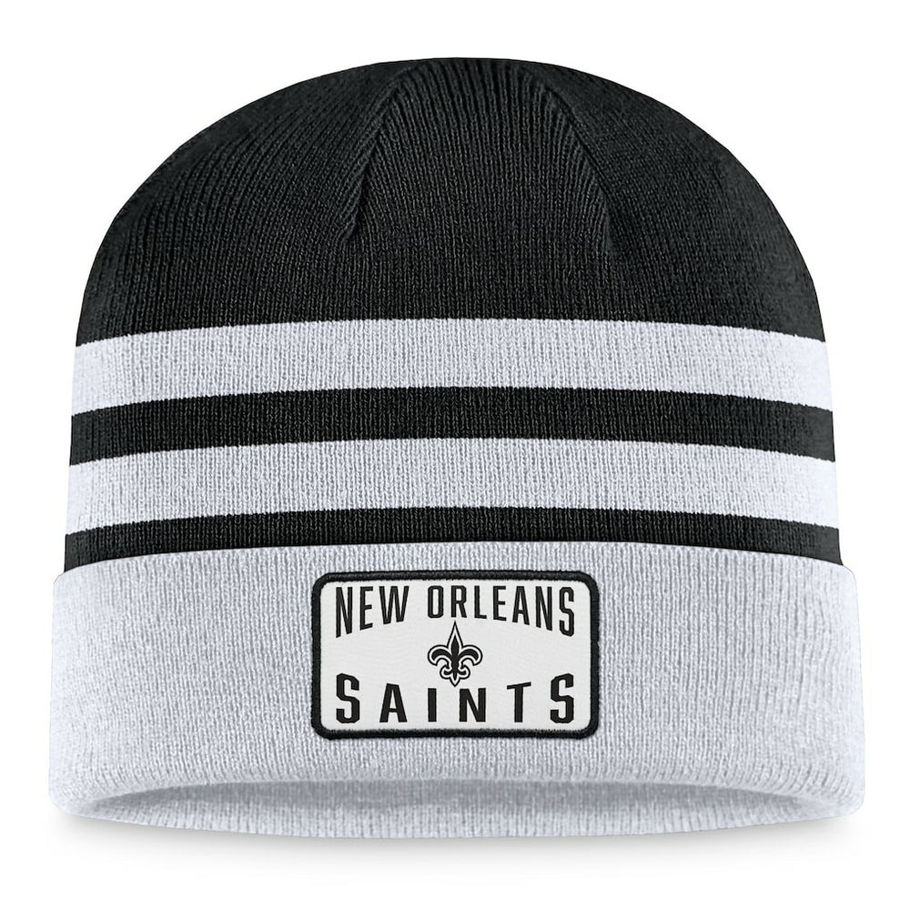 New Orleans Saints Logo Cuffed Knit Hat Heather Gray | Fanatics
