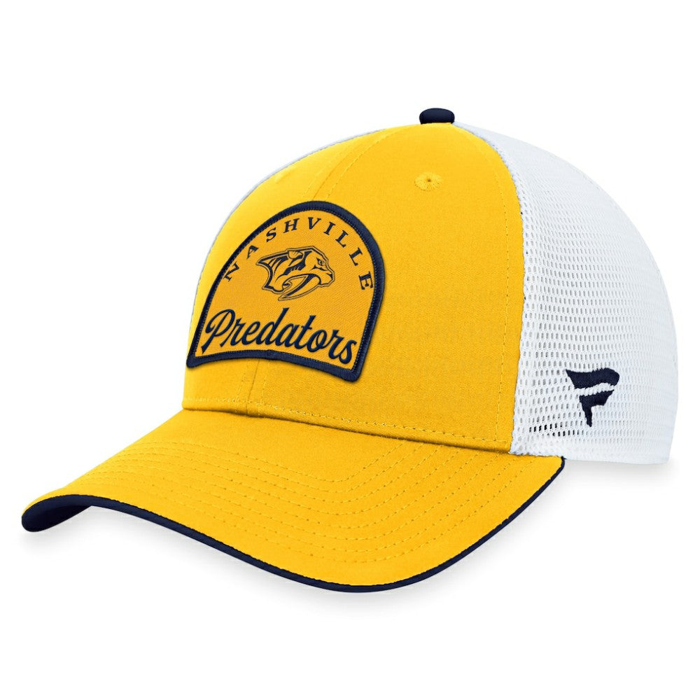 Nashville Predators Fanatics Fundamental Adjustable Hat - Gold/White - NHL