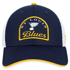 St. Louis Blues Fanatics Fundamental Adjustable Hat - Navy/White - NHL