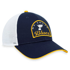 St. Louis Blues Fanatics Fundamental Adjustable Hat - Navy/White - NHL