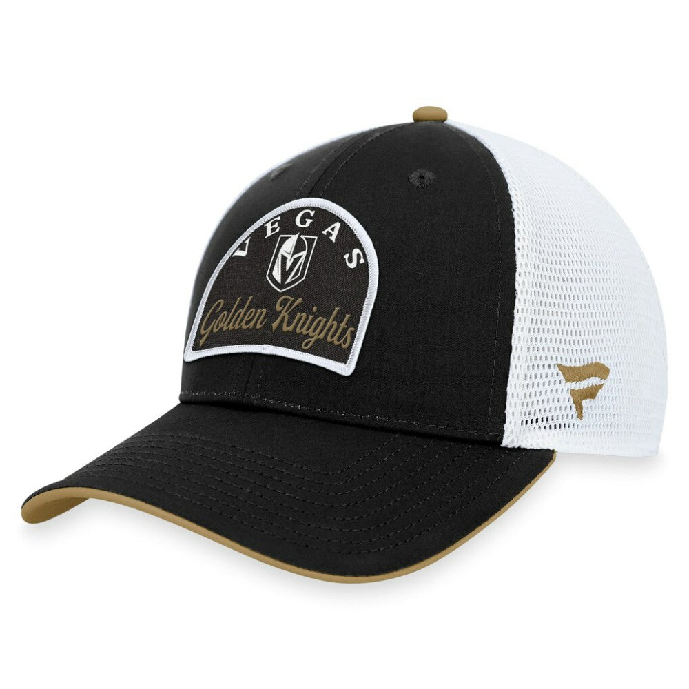 Vegas Golden Knights Fanatics Fundamental Adjustable Hat - Black/White - NHL