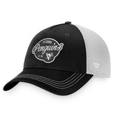 Pittsburgh Penguins Fanatics Women's Fundamental Trucker Adjustable Hat - Black/White - NHL