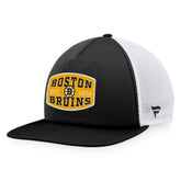 Boston Bruins Fanatics Foam Front Patch Trucker Snapback Hat - Black/White - NHL