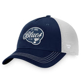 St. Louis Blues Fanatics Women's Fundamental Trucker Adjustable Hat - Navy/White - NHL
