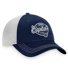 Washington Capitals Fanatics Women's Fundamental Trucker Adjustable Hat - Navy/White - NHL