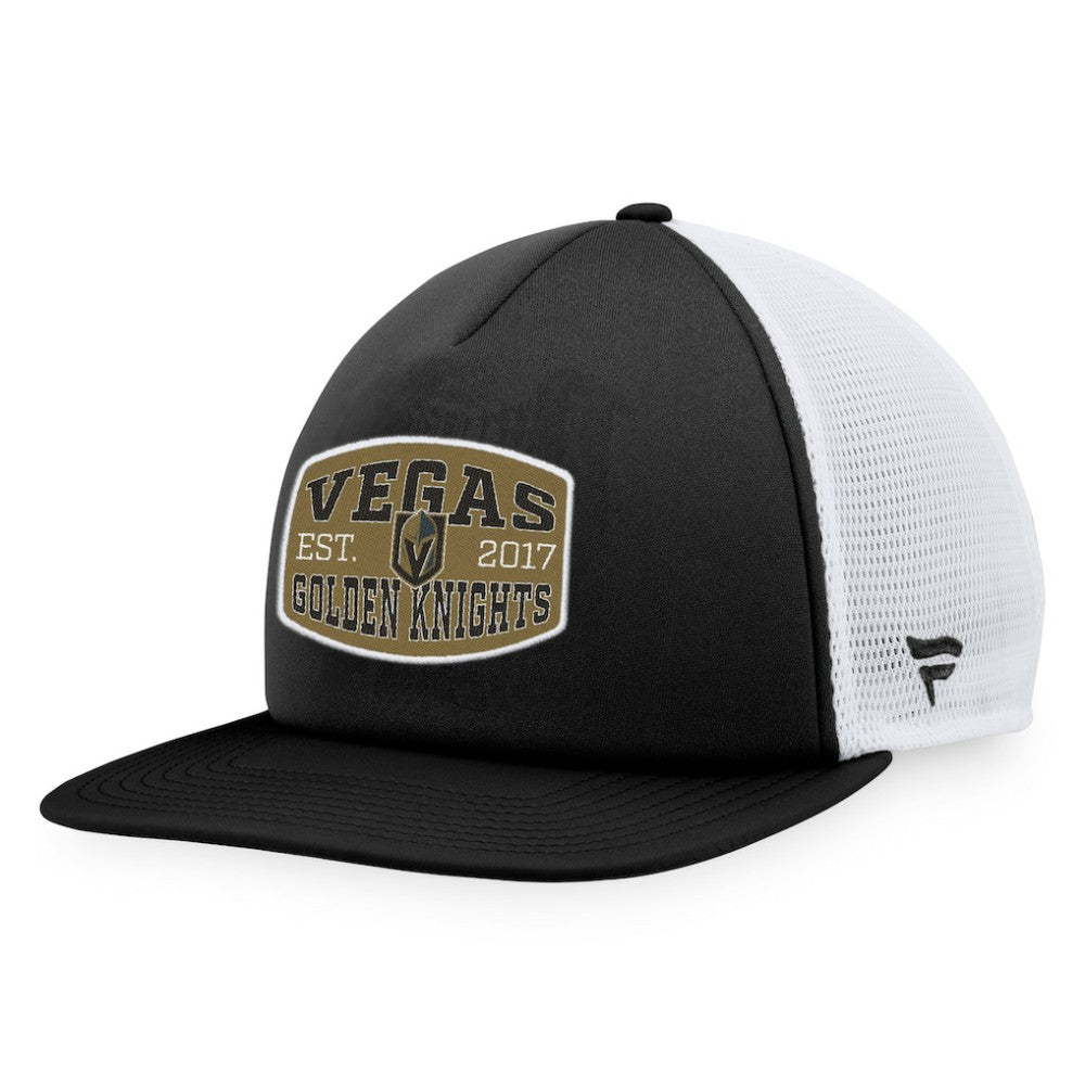 Vegas Golden Knights Fanatics Foam Front Patch Trucker Snapback Hat - Black/White - NHL
